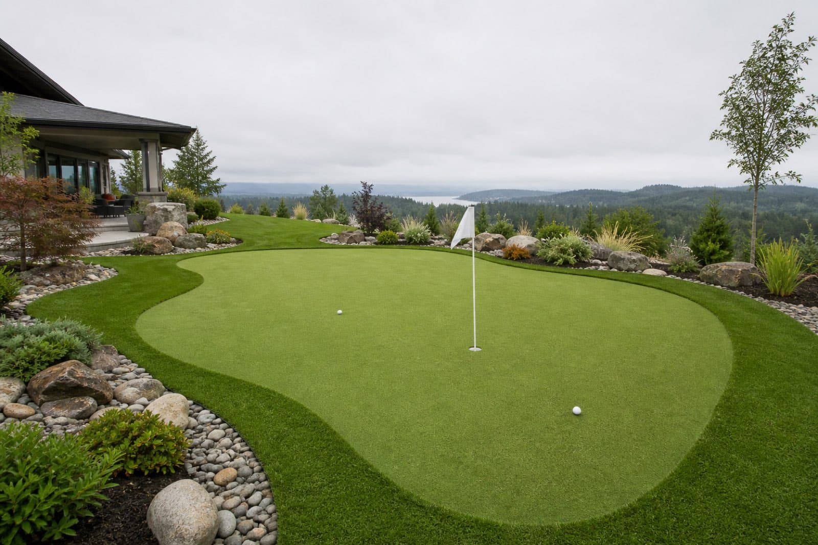 Backyard Putting Greens installation in Langley, BC